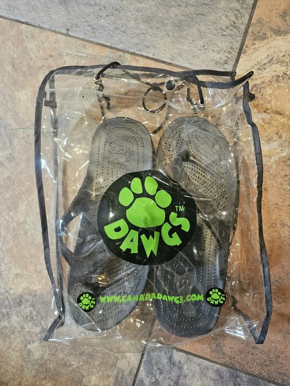 Dawgs brand Men's Black Minimalist Flip Flop Sandal